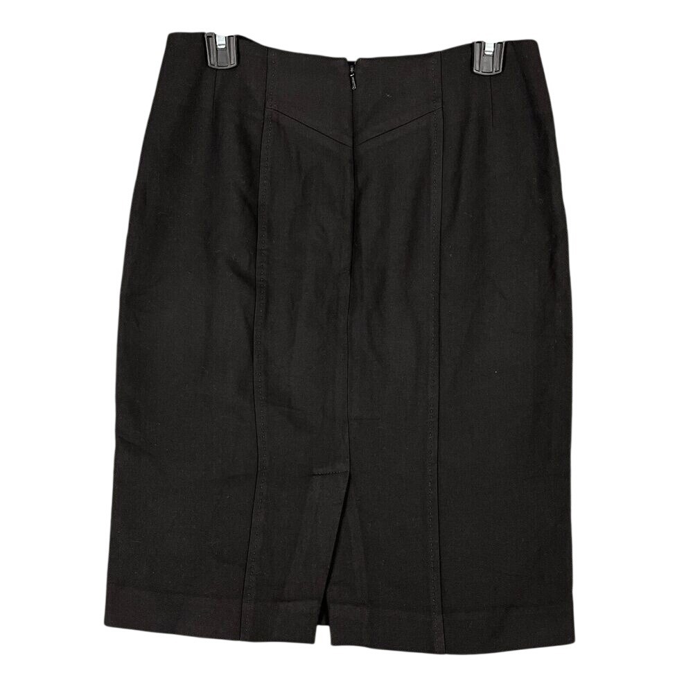 LOFT Skirt Womens 2 Black Pencil Straight Midweight Business Formal